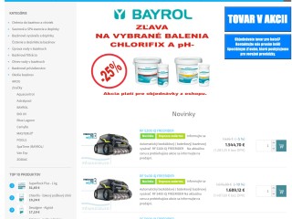 E-shop v ktorom nakúpite všetko pre bazény, vírivky, sauny a doplnky ako esenciálne oleje, bazénová