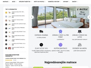Kvalitné lacné matrace | e-matrac.sk