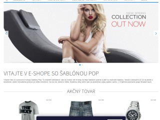 Vitajte v e-shope so šablónou Pop - Pop.shoptet.sk