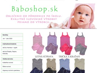 Detské oblečenie pre bábätká | kojenecké až 5 r. | Baboshop.sk