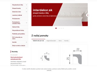 Polystyrénové lišty a stropné kazety pre Váš interiér.