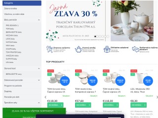 ProdejnaPorcelanu.sk - najväčšia sieť predajní Karlovarského porcelánu Thun - prodejnaporcelanu.sk