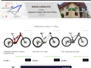 Predaj a servis bicyklov v regióne Žilina. Autorizovaný predajca značiek SCOTT, CANNONDALE, LAPIERRE