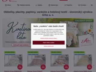 Slovenské obliečky, paplóny, vankúše a plachty | acko.sk