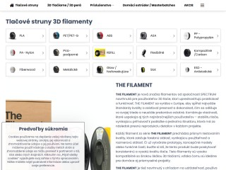 Tlačové struny, 3D filamenty: Profi-Filaments