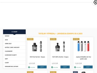 VAPOR - elektronická cigareta, vape shop, e-liquid, vision, Joyetech, Dekang, Liqua predaj